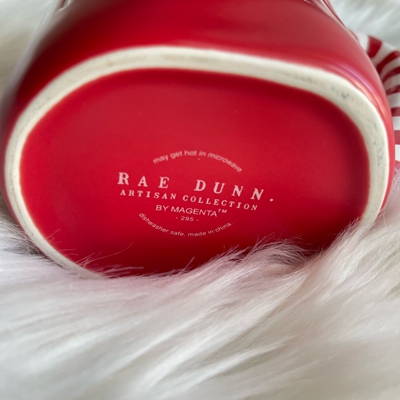 Rae Dunn Red Felix Navidad Mug with Candy Cane Stripe Handle - Picture 4 of 5